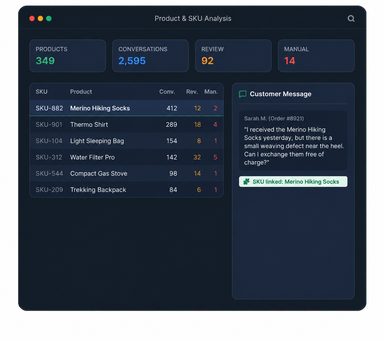 Illustrative NexReply product screen