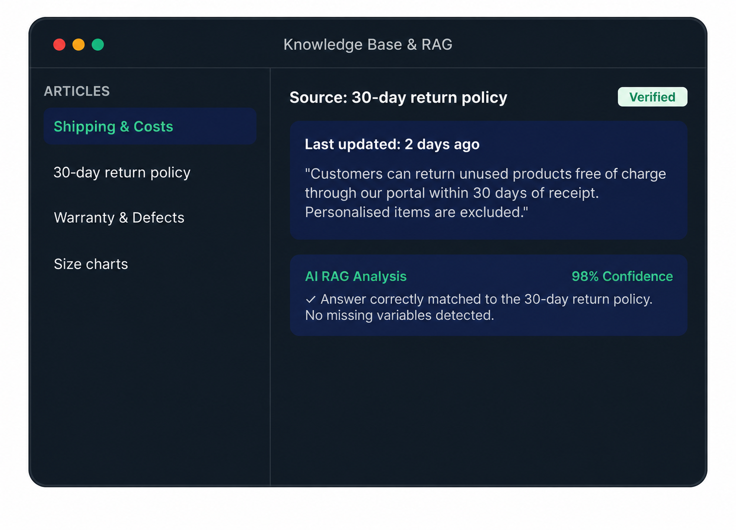 Illustrative NexReply example