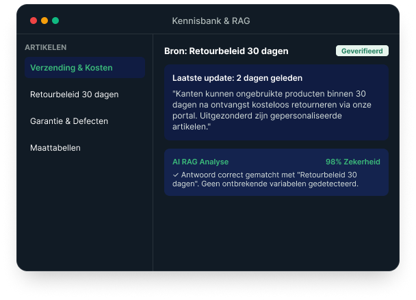 Illustratief voorbeeld van NexReply