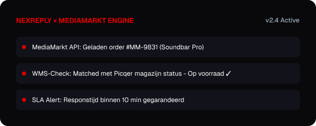 Illustratief NexReply-productscherm