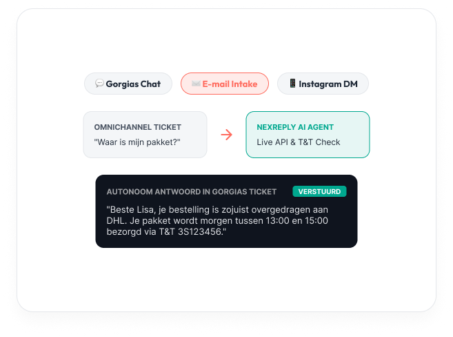 Illustratief NexReply-productscherm